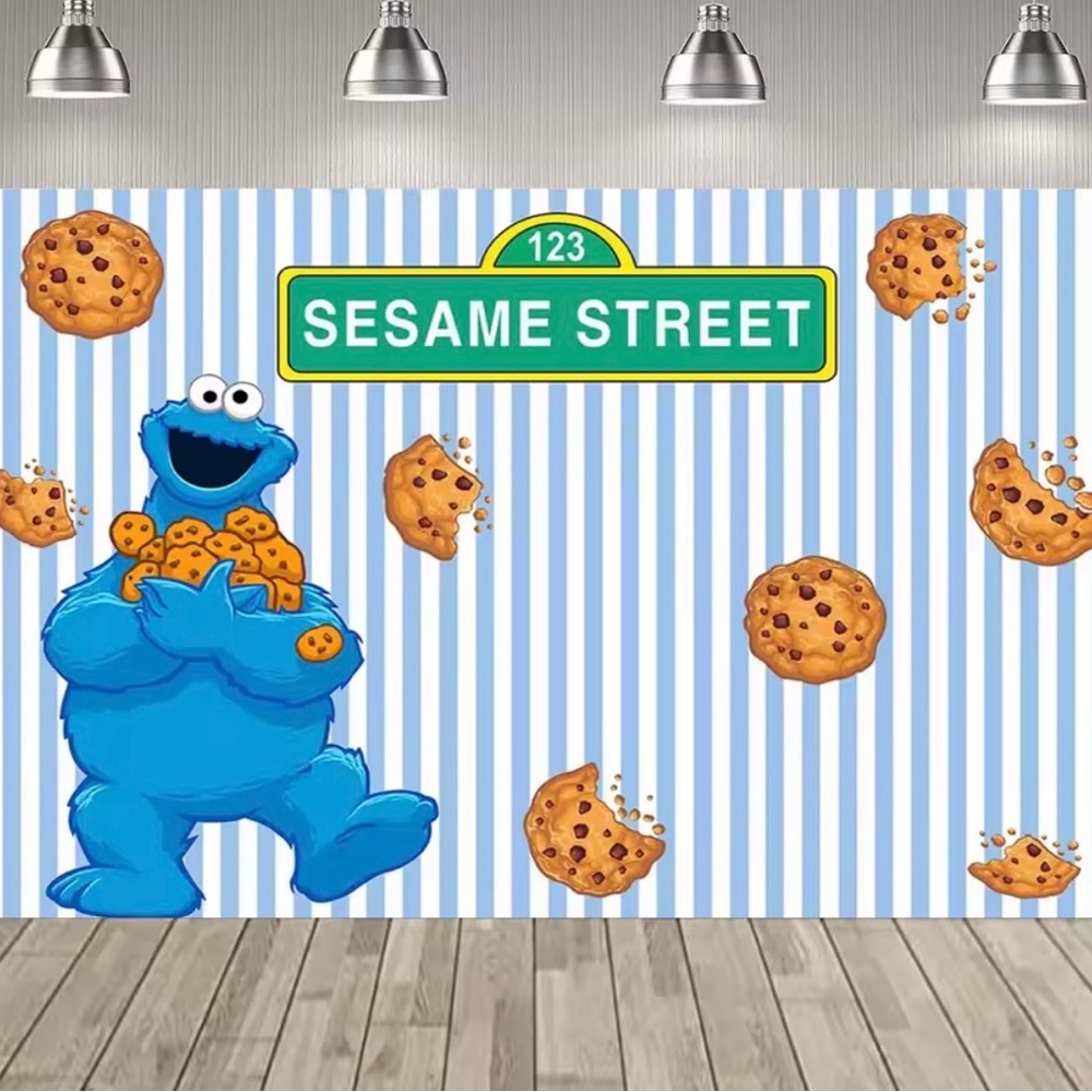 Cookie Monster Backdrop Banner 5x3